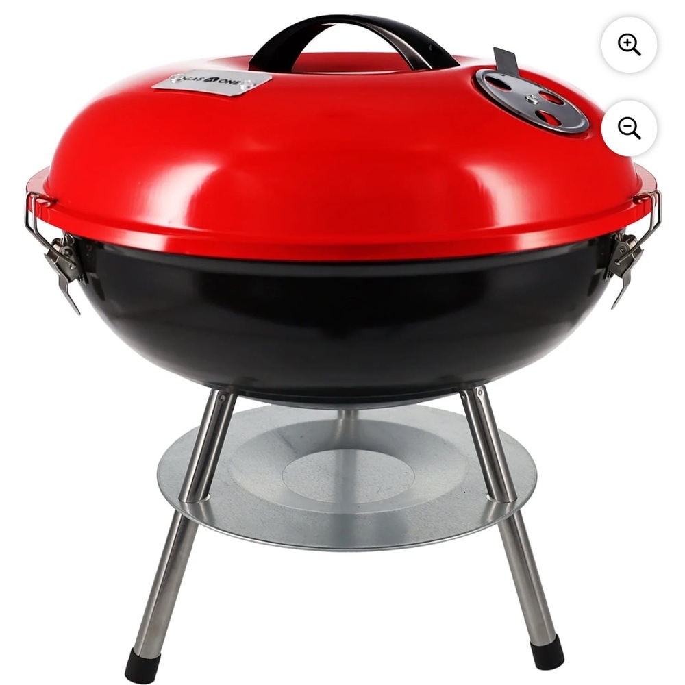 Red and Black Kettle Grill